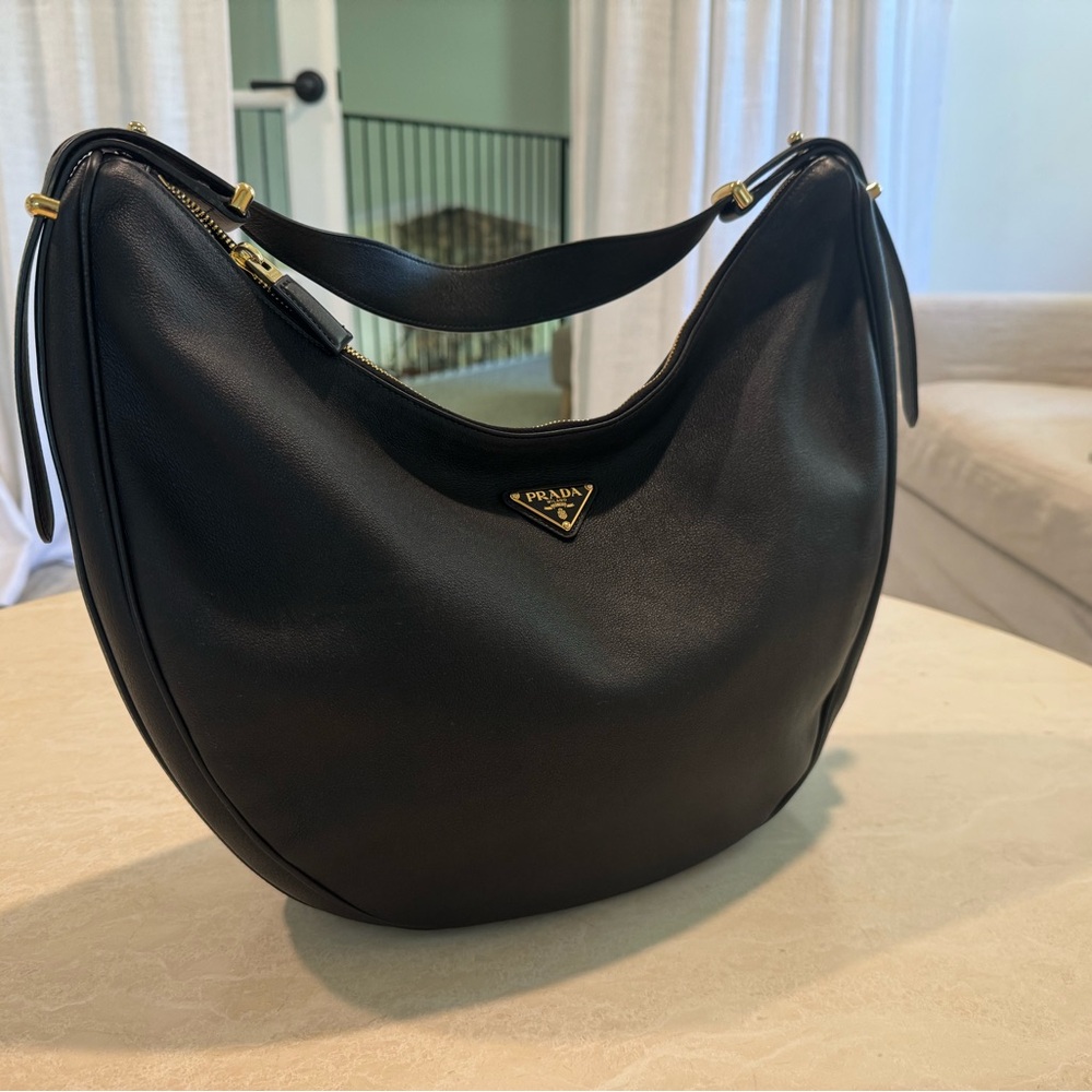 Prada Arqué large leather shoulder bag
